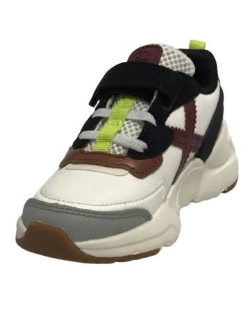Scarpe Munich sneaker Mini Track VC0 74 bianco/ nero/ grigio/ marrone Z24MU03 8890074