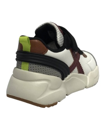 Scarpe Munich sneaker Mini Track VC0 74 bianco/ nero/ grigio/ marrone Z24MU03 8890074