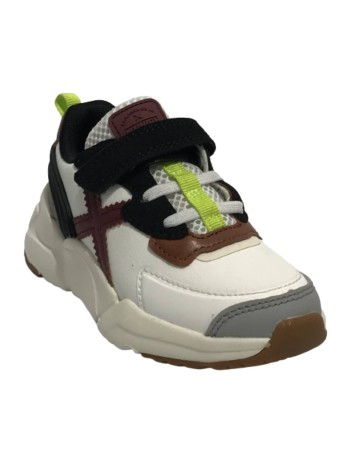 Scarpe Munich sneaker Mini Track VC0 74 bianco/ nero/ grigio/ marrone Z24MU03 8890074