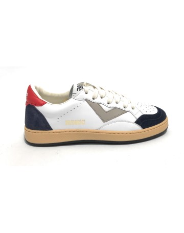 Scarpe  2B12 sneaker con lacci Play pelle bianco/navi/rosso Z24QB07