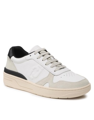 Scarpe uomo Liu-Jo sneakers Walker 01 in pelle/ suede bianco/ nero U24LJ02  7B3001