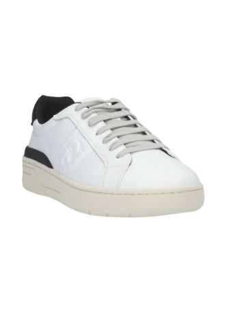 Scarpe uomo Liu-Jo sneakers Walker 02 in pelle bianco/ nero U24LJ04 7B3003