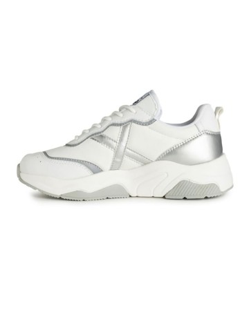 Scarpe donna Munich sneaker Wave 139 in pelle/ tessuto white /silver D24MU08 8770139