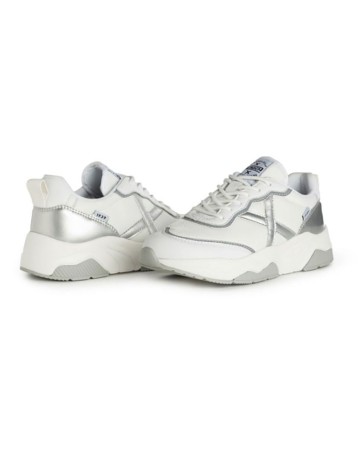 Scarpe donna Munich sneaker Wave 139 in pelle/ tessuto white /silver D24MU08 8770139