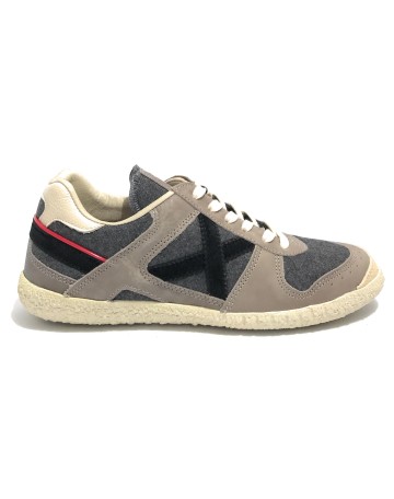 Scarpe Munich sneaker Goal in pelle nabuk grigio / tessuto grigio U24MU16 1573