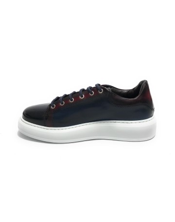 Scarpe uomo Harris Sport sneakers in pelle rosso/ azzurro U17HA204 PAUL/23