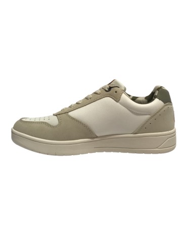 Sneaker Aeronautica Militare in ecopelle white/ suede beige U24AR08 232SC235