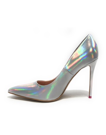 Scarpe donna décolleté Fornarina Crush 1 tc 110 ecopelle silver D24FN03