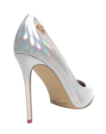 Scarpe donna décolleté Fornarina Crush 1 tc 110 ecopelle silver D24FN03