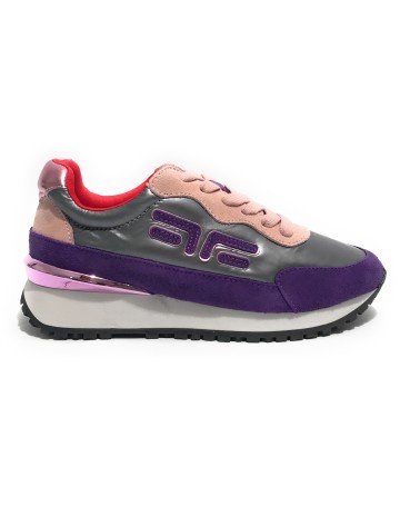 Scarpe donna Fornarina sneaker running Urraca in pelle/ nylon purple D24FN09