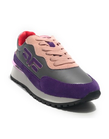Scarpe donna Fornarina sneaker running Urraca in pelle/ nylon purple D24FN09