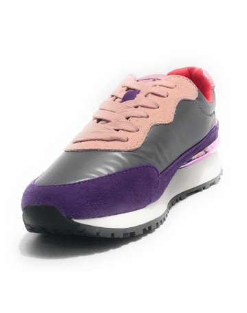 Scarpe donna Fornarina sneaker running Urraca in pelle/ nylon purple D24FN09