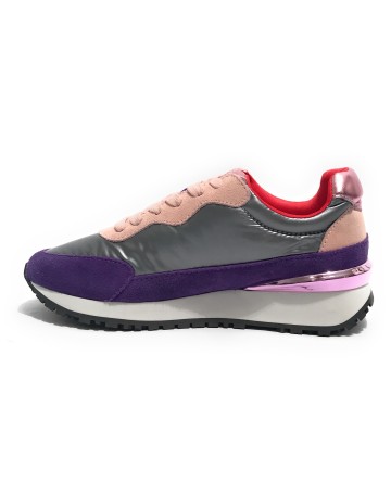 Scarpe donna Fornarina sneaker running Urraca in pelle/ nylon purple D24FN09
