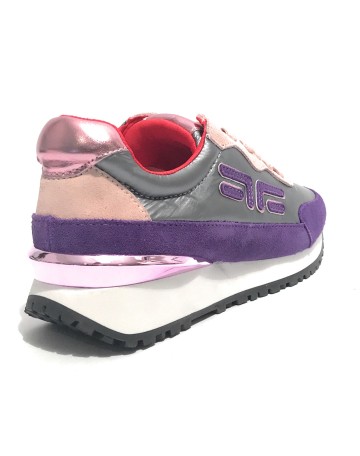 Scarpe donna Fornarina sneaker running Urraca in pelle/ nylon purple D24FN09