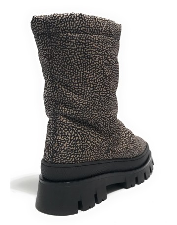 Scarpe donna Borbonese stivale ankle boots in tessuto OP natural D24BO01 6DZ926