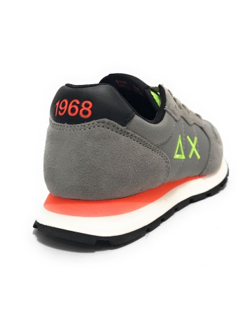Sun68 sneaker Boy's Tom fluo suede/ nylon grigio medio Z24SU07 Z43302T