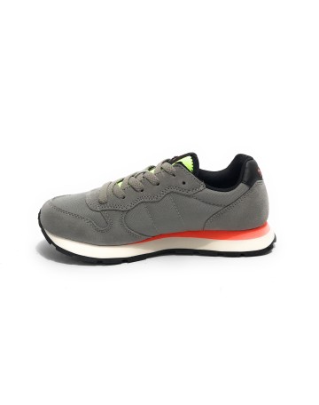 Sun68 sneaker Boy's Tom fluo suede/ nylon grigio medio Z24SU07 Z43302T