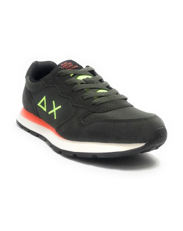 Sun68 sneaker Boy's Tom fluo suede/ nylon verde militare Z24SU08 Z43302T