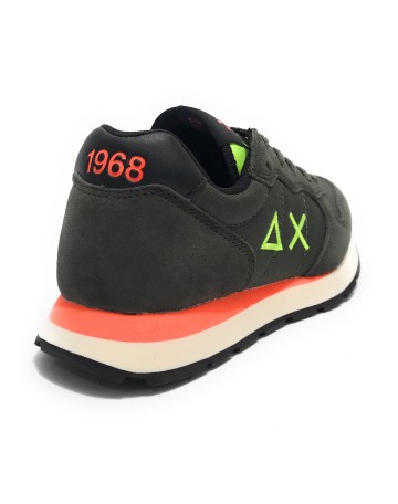 Sun68 sneaker Boy's Tom fluo suede/ nylon verde militare Z24SU08 Z43302T