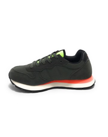Sun68 sneaker Boy's Tom fluo suede/ nylon verde militare Z24SU08 Z43302T