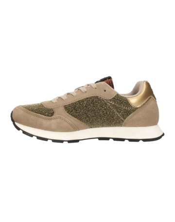 Sneaker Sun68 Girl's Ally glitter teen mesh/ suede beige scuro Z24SU11 Z43404T