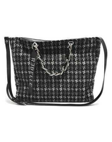 Borsa donna Rebelle a mano/ tracolla  Shopping S Fantasy tessuto black B24RE31 1WRE246