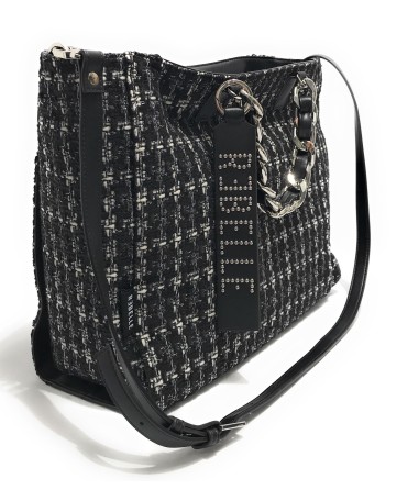 Borsa donna Rebelle a mano/ tracolla  Shopping S Fantasy tessuto black B24RE31 1WRE246