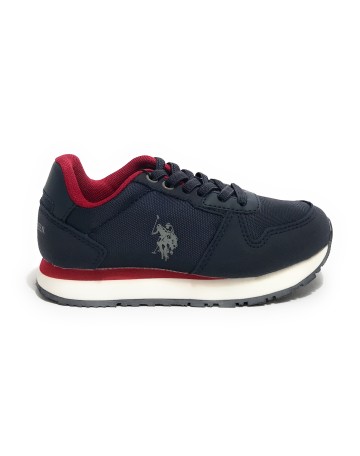 Scarpe US Polo sneaker Nobik 011 ecosuede/ nylon blu Z24UP01