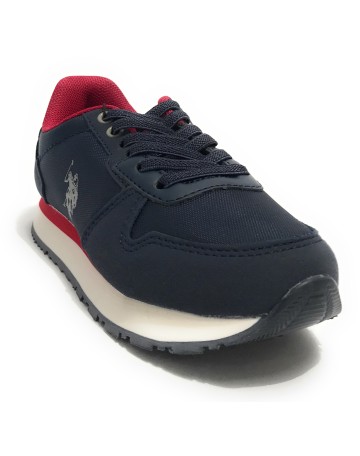 Scarpe US Polo sneaker Nobik 011 ecosuede/ nylon blu Z24UP01
