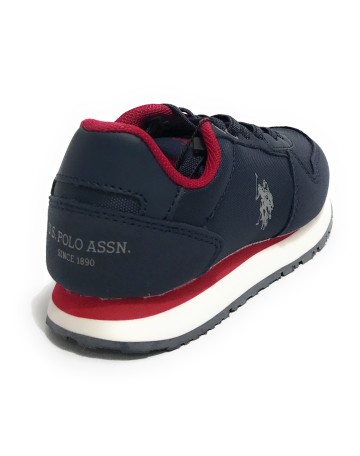 Scarpe US Polo sneaker Nobik 011 ecosuede/ nylon blu Z24UP01