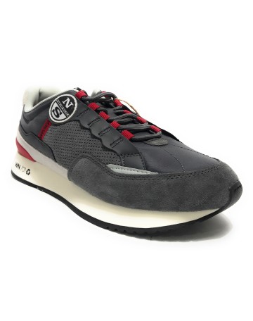 Scarpe  sneaker Winch Punch 021 suede/ nylon gray/ red U24NS04
