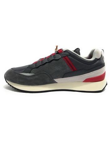 Scarpe  sneaker Winch Punch 021 suede/ nylon gray/ red U24NS04