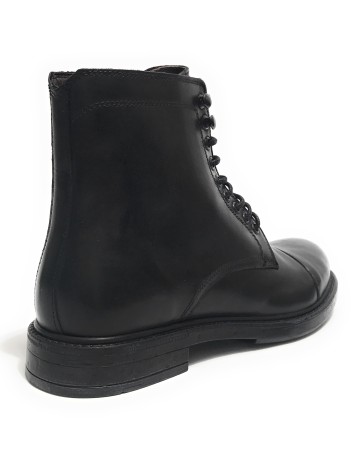 Stivaletto anfibio uomo in pelle nero U24EL01 1403