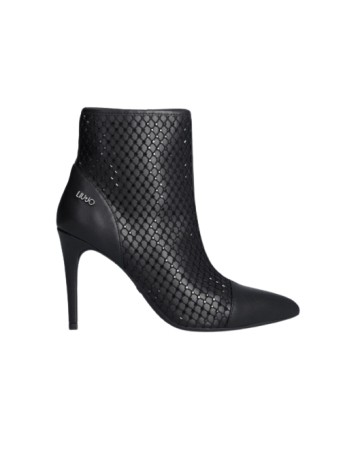 Stivaletto donna Liu-Jo ankle boot Vickie 148 nero con strass D24LJ23 SF3143