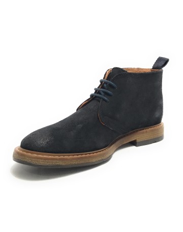 Polacchino uomo  in pelle scamosciata navy U24EL07 1006