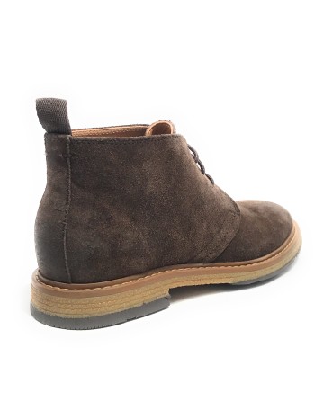 Polacchino uomo  in pelle scamosciata dark brown U24EL09 1006