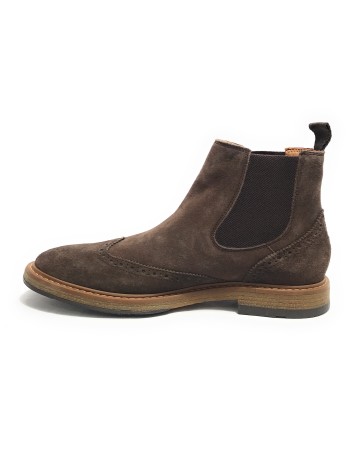 Stivaletto beatles uomo Elite in pelle scamosciata dark brown U24EL10 1008