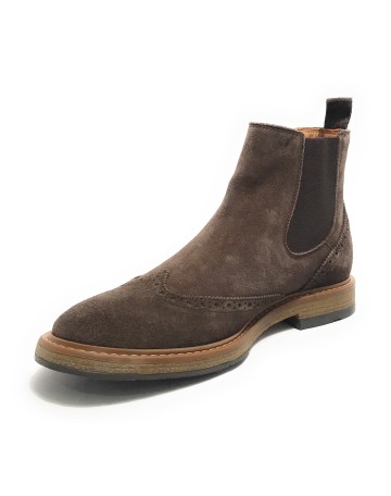Stivaletto beatles uomo Elite in pelle scamosciata dark brown U24EL10 1008