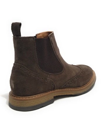 Stivaletto beatles uomo Elite in pelle scamosciata dark brown U24EL10 1008