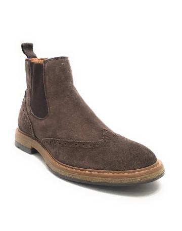 Stivaletto beatles uomo Elite in pelle scamosciata dark brown U24EL10 1008