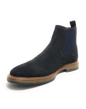 Stivaletto beatles uomo Elite in pelle scamosciata navy blu U24EL11 1008