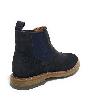 Stivaletto beatles uomo Elite in pelle scamosciata navy blu U24EL11 1008