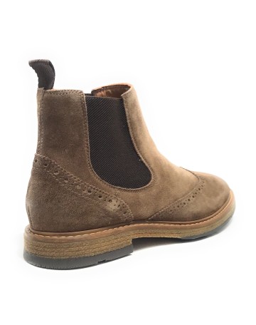 Stivaletto beatles uomo Elite in pelle scamosciata taupe U24EL12 1008