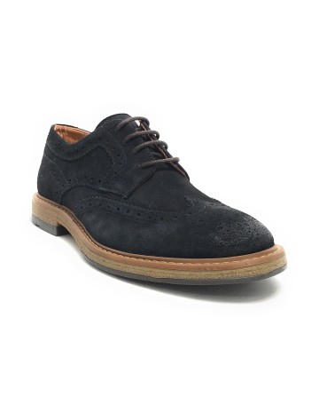 Scarpe uomo Elite francesina in pelle scamosciata navy blu U24EL15 11193