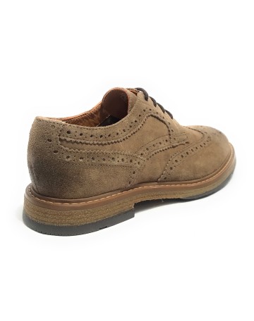 Scarpe uomo Elite francesina in pelle scamosciata taupe U24EL14 11193