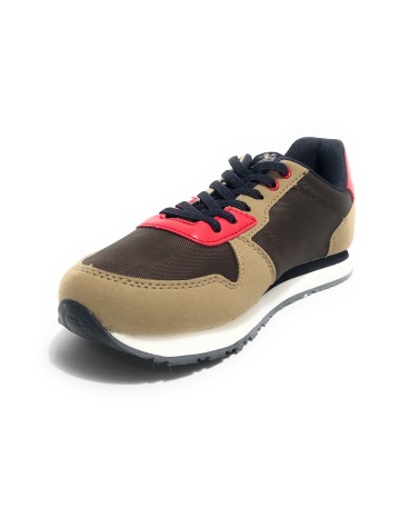 Scarpe US Polo sneaker Nobik 011 ecosuede beige/ nylon brown Z24UP03