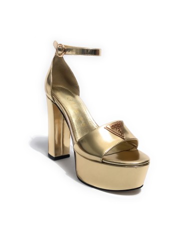 Sandalo Guess Seton TC 120 in pelle gold DS24GU04 FLPSETLEM03
