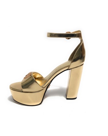 Sandalo Guess Seton TC 120 in pelle gold DS24GU04 FLPSETLEM03