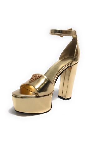 Sandalo Guess Seton TC 120 in pelle gold DS24GU04 FLPSETLEM03