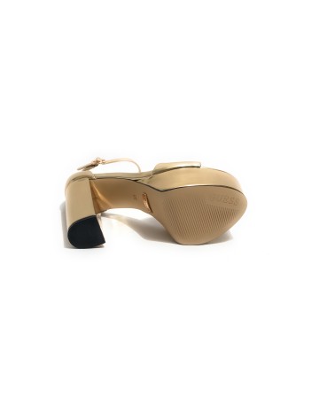 Sandalo Guess Seton TC 120 in pelle gold DS24GU04 FLPSETLEM03